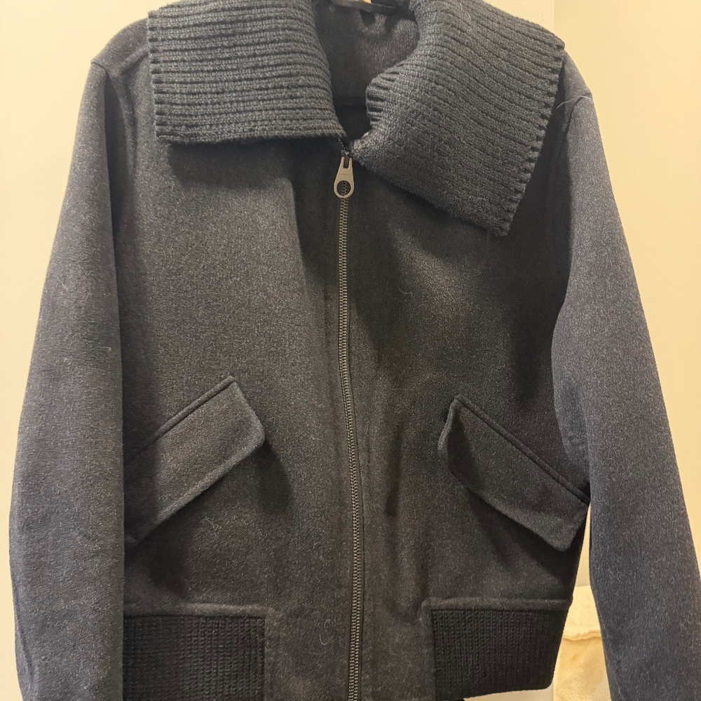 Burberry London Cashmere & Wool Zip-Up Jacket
